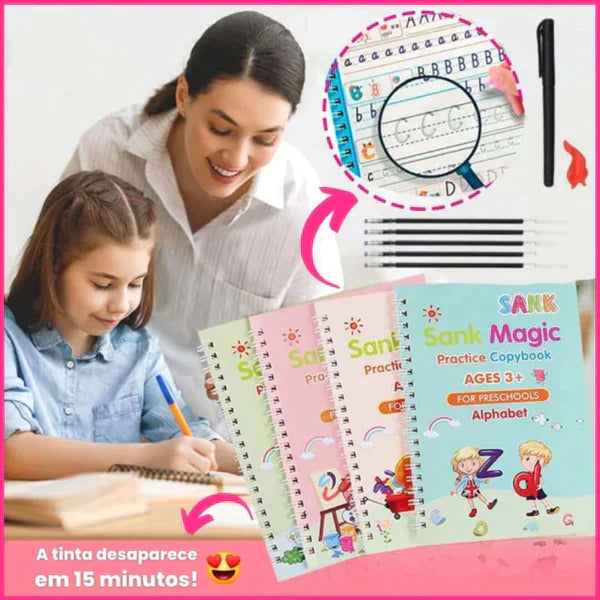 Kit com 4 Livros de Caligrafia - Estimule o seu filho!