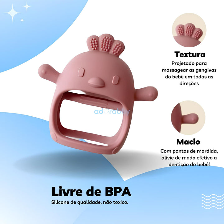 Luva de Dentição de Silicone