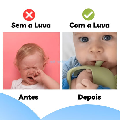 Luva de Dentição de Silicone