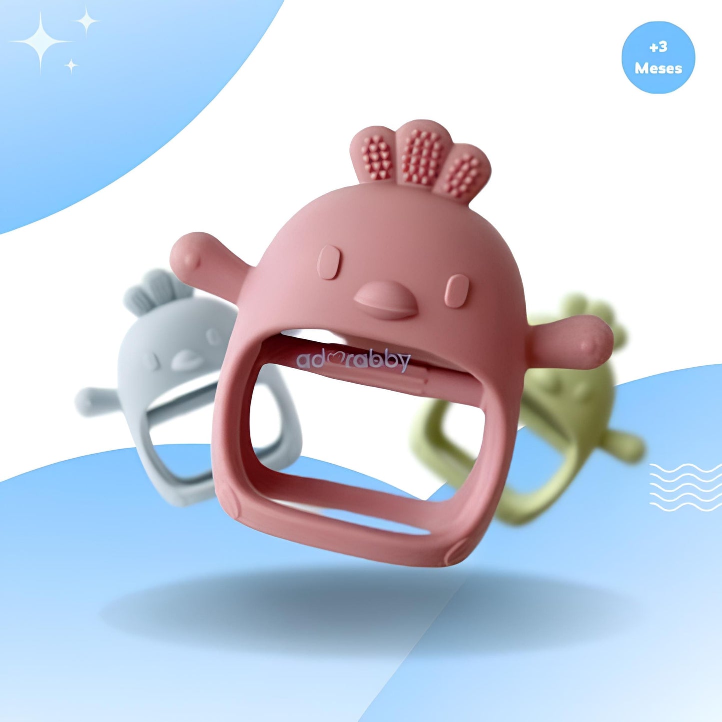 Luva de Dentição de Silicone