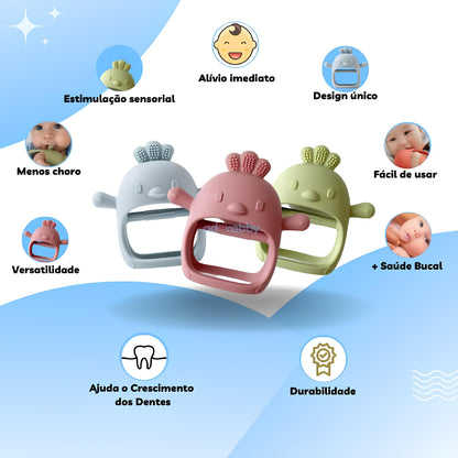 Luva de Dentição de Silicone