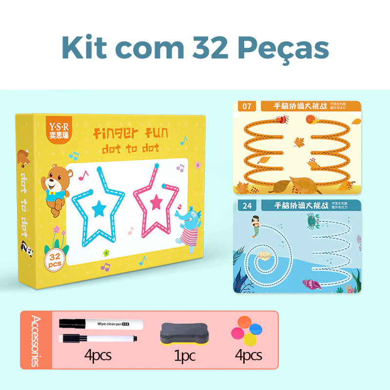 Caderno Mágico de Traços e Desenhos Infantil