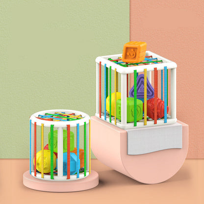 Blocos de Classificação Montessori: Brinquedo Educativo Colorido para Aprendizagem do bebê