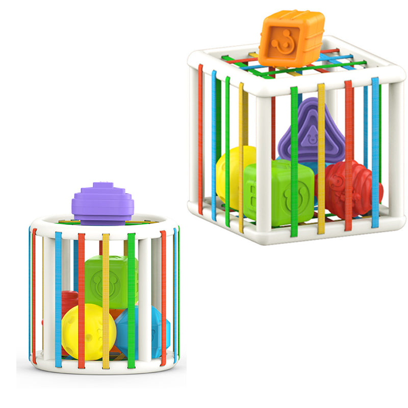 Blocos de Classificação Montessori: Brinquedo Educativo Colorido para Aprendizagem do bebê