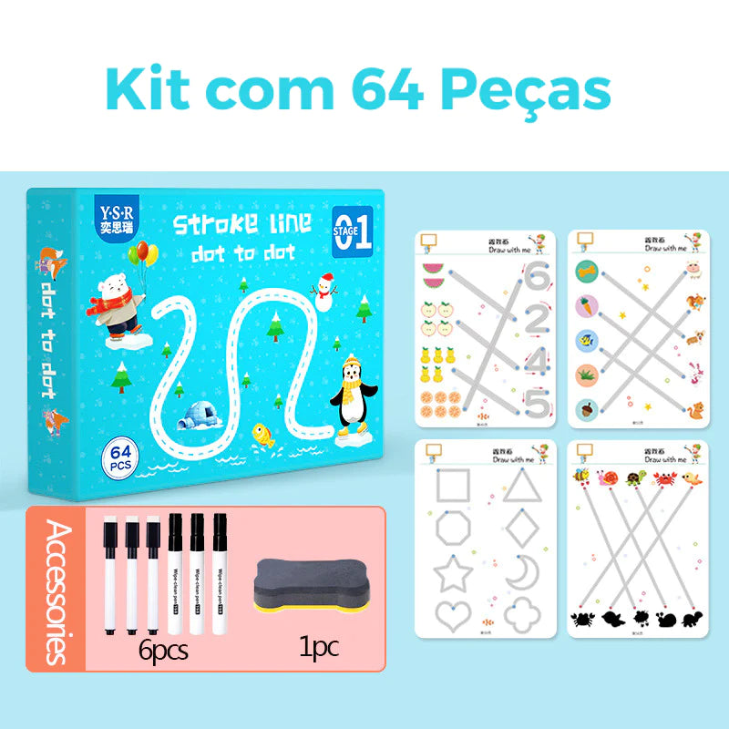 Caderno Mágico de Traços e Desenhos Infantil