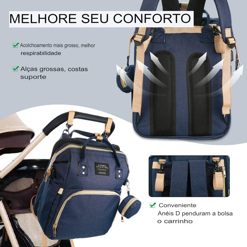 Bolsa maternidade com berço