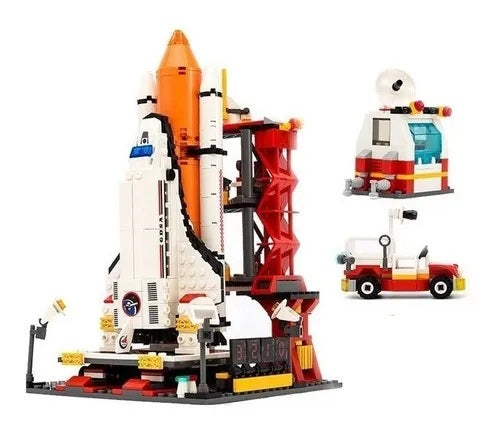 Bloco De Montar Astronauta Foguete Espaço Nasa