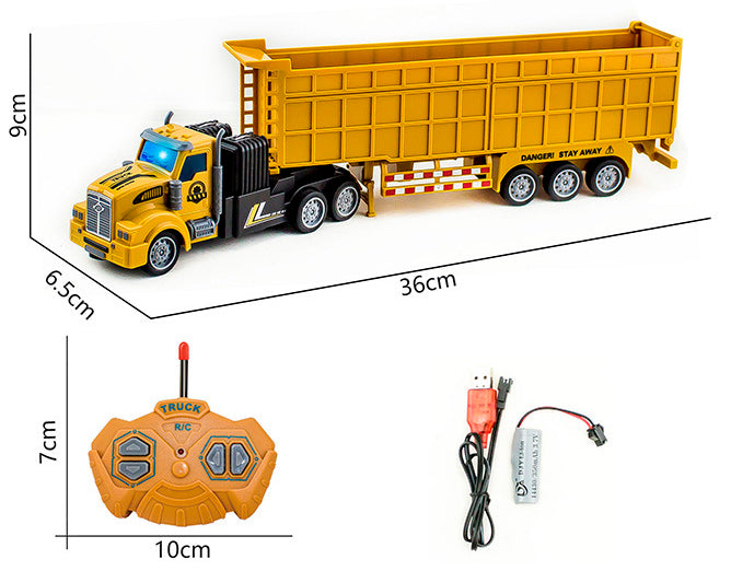 Carreta Caminhão Controle Remoto Rc Recarregável Escala 1/48