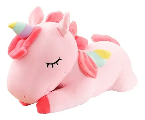 Urso De Pelúcia Unicórnio Rosa Super Macio
