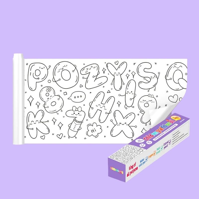 Rolo de Desenhos para Pintar - Arte e Criatividade