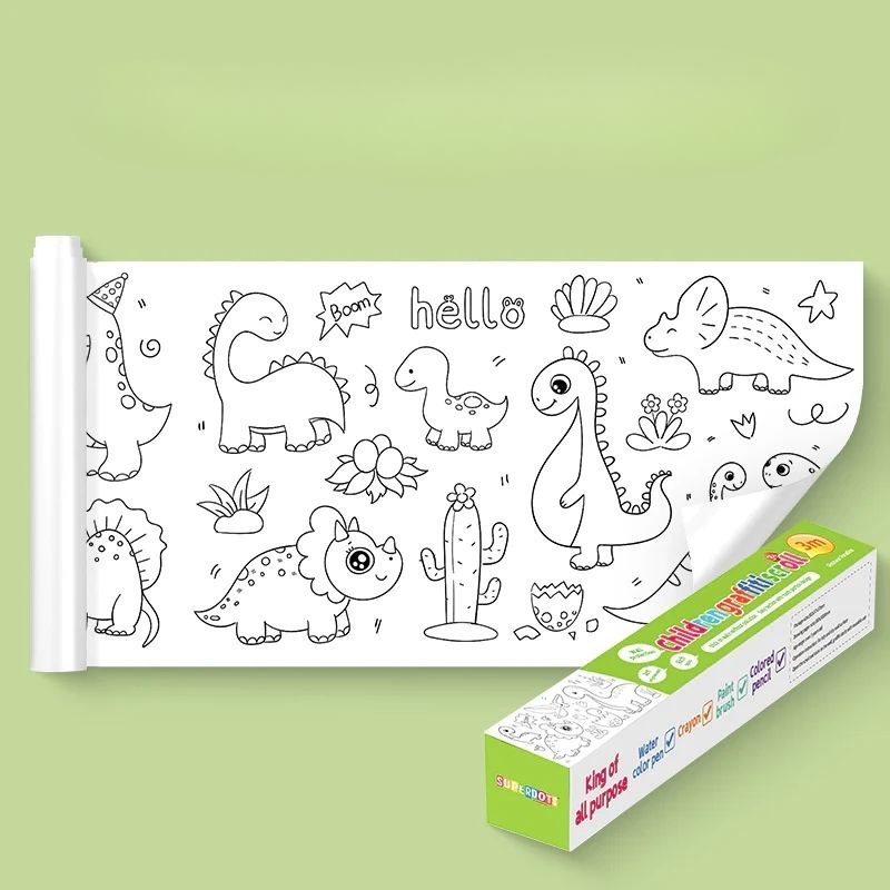 Rolo de Desenhos para Pintar - Arte e Criatividade