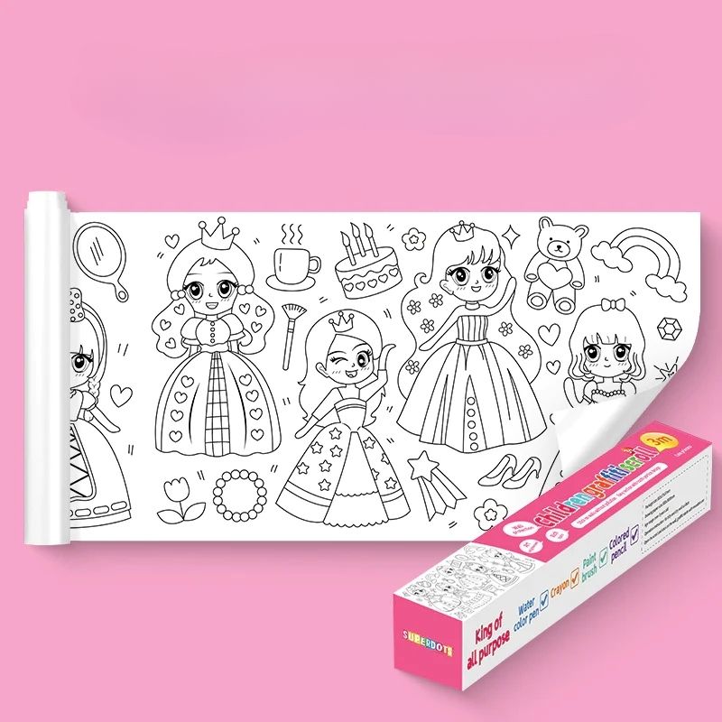 Rolo de Desenhos para Pintar - Arte e Criatividade