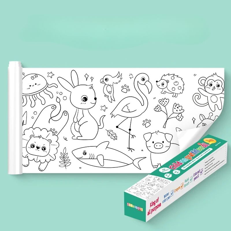 Rolo de Desenhos para Pintar - Arte e Criatividade