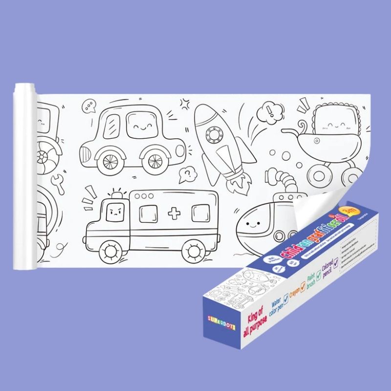 Rolo de Desenhos para Pintar - Arte e Criatividade