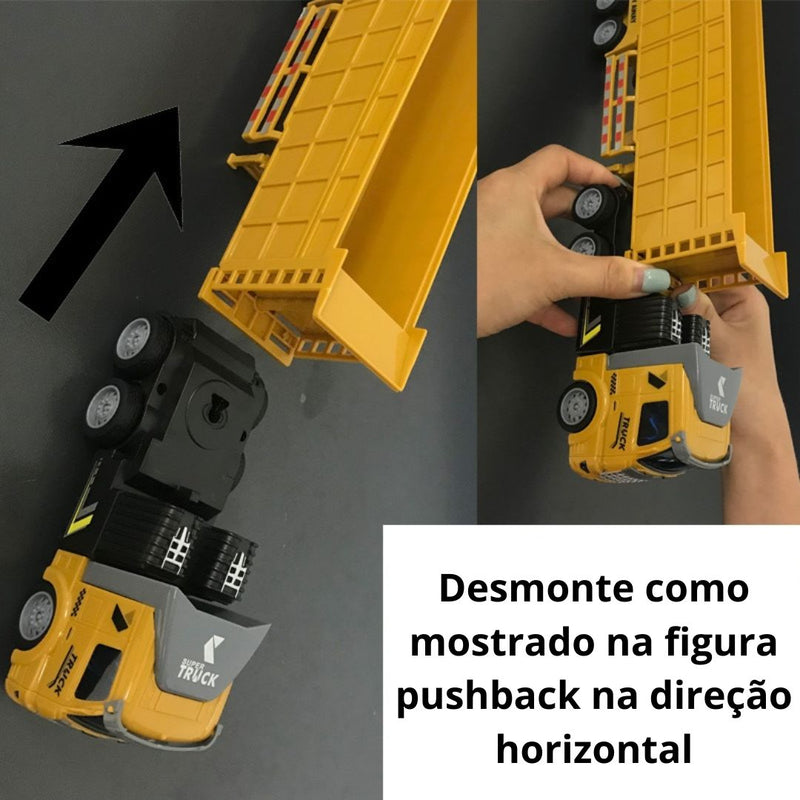 Carreta Caminhão Controle Remoto Rc Recarregável Escala 1/48