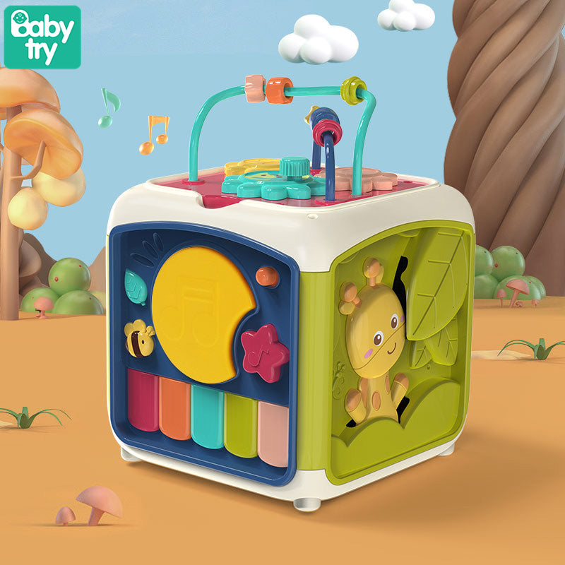 Discovery Cube - Cubo de Atividades para Bebês e Crianças, Brinquedo Educacional 7 em 1 com musica