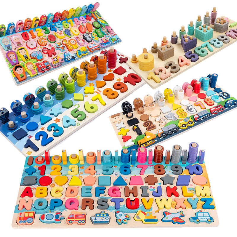 O Conjunto de Quebra-Cabeças Educacionais Montessori de Madeira