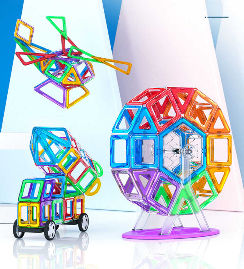 Peças Magnéticas para Construir - Brinquedo Educativo