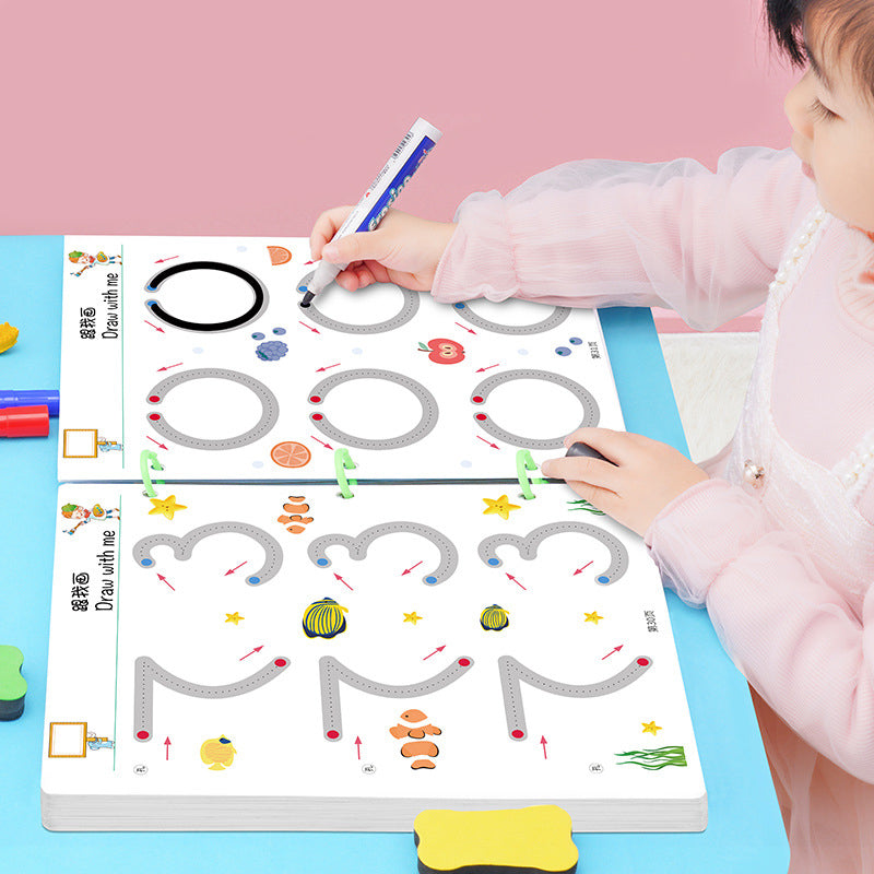 Caderno Mágico de Traços e Desenhos Infantil