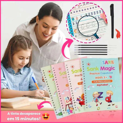 Kit com 4 Livros de Caligrafia - Estimule o seu filho!